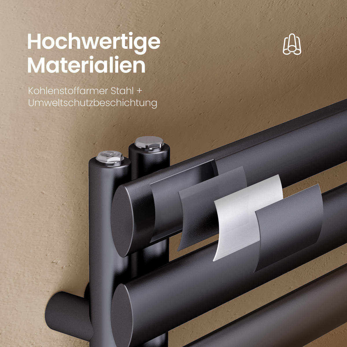 HEIZKÖRPER wasserführend Anthrazit 174/60/6,6 cm - Anthrazit, Metall (60/174/6.6cm) - EMKE