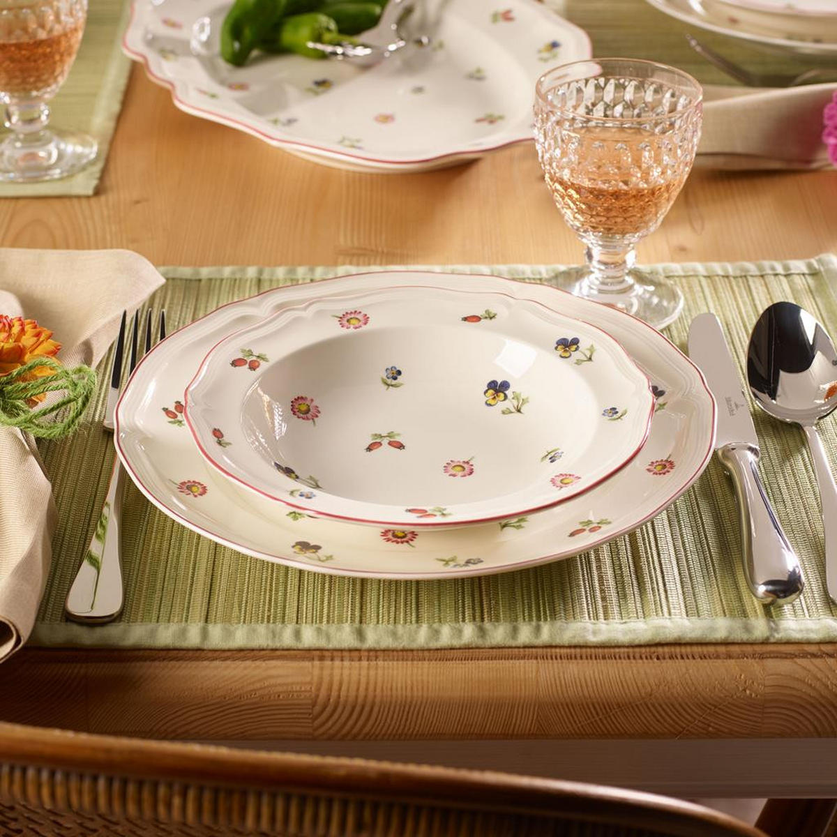 SALATSCHALEN Petite Fleur weiß ø 20,5 cm 6er Set - Weiß, Keramik (20.5cm) - Villeroy & Boch