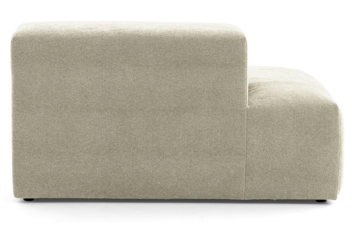 3-SITZER modulares Sofa HEAVEN SET 1 Links, Breite 255 cm Webstoff Olivgrün - Schwarz/Olivgrün, Holz/Kunststoff (255/71/102cm) - Muffo