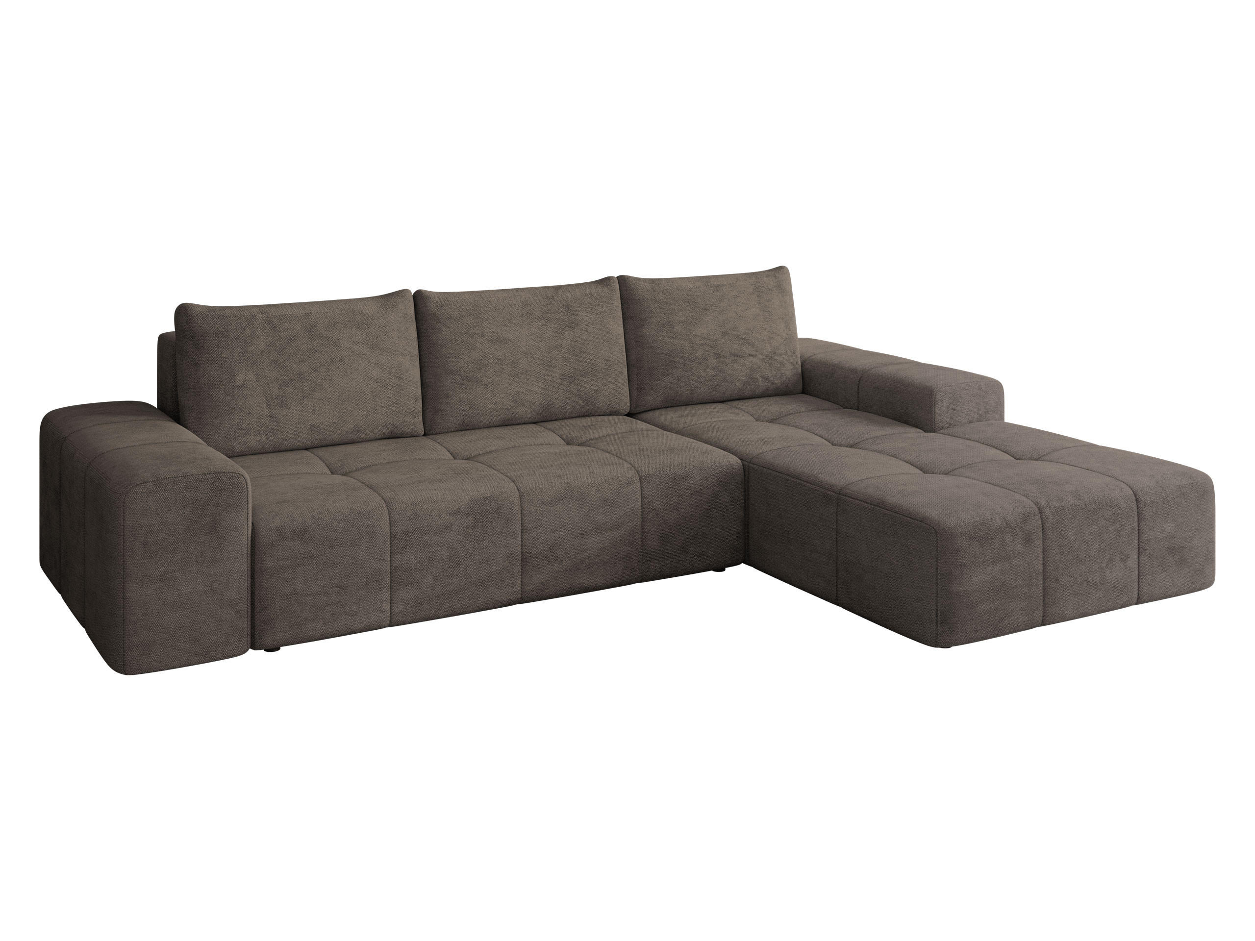 ECKSCHLAFSOFA Tonseo L, Seite: Rechts - Dunkelbraun/Schwarz, Holz/Kunststoff (173/275cm) - MIRJAN24