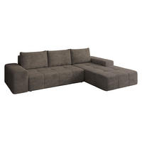 ECKSCHLAFSOFA Tonseo L, Seite: Rechts - Dunkelbraun/Schwarz, Holz/Kunststoff (275/173cm) - MIRJAN24