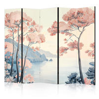 PARAVÁN Jednostranný 5-Dielny 225x172 cm Oceánske Útesy - viacfarebná, drevo/textil (225/172/3cm) - Muralo