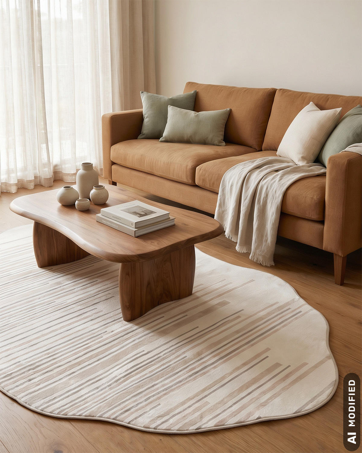 TEPPICH Mirano Zela Mazovia Unregelmäßige Form 120x160cm Creme Abstrakt Kurzflor - Creme, Textil (120/160cm) - Mazovia