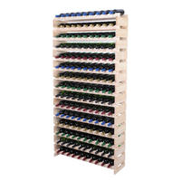 WEINREGAL VINOTECA FLEX PRO HxBxT 205x103x28cm 150 Flaschen auf 15 Ebenen Natur unbehandelt - Naturfarben, Holz (103/205/28cm) - PROREGAL