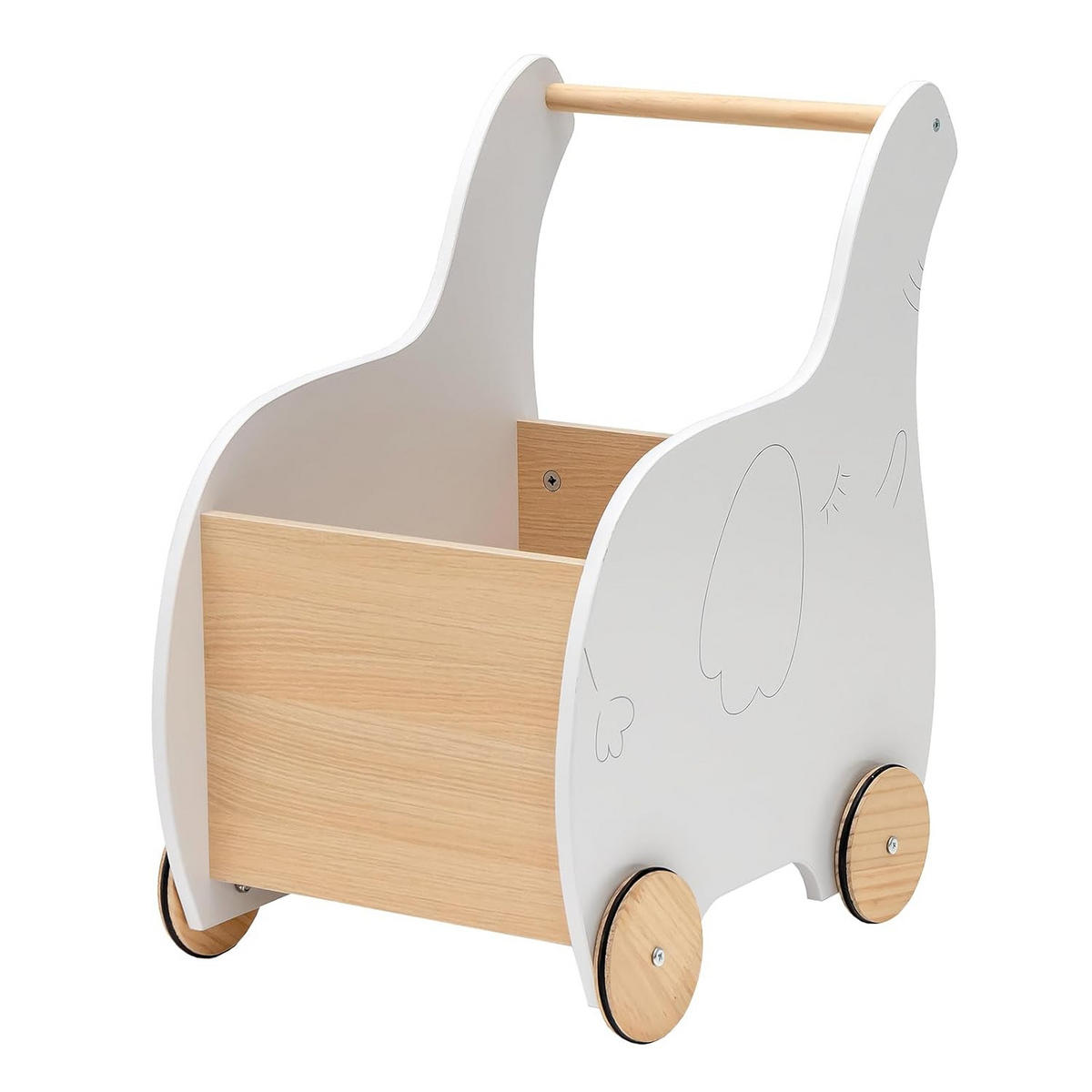 LAUFLERNWAGEN Weiß - Weiß, Holz (48/56/32cm) - COSTWAY