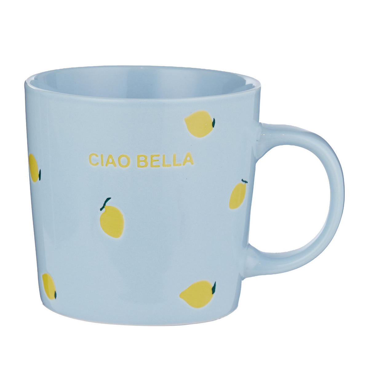 TASSE (6er-Set) Good Vibes Ciao Bella - Hellblau, Keramik (0.4L) - Butlers