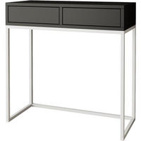 KONSOLENTISCH Lango 80/85/35 schwarz mit weißen Matellbeinen - Schwarz/Weiß, Holzwerkstoff/Metall (35/80/85cm) - Beautysofa