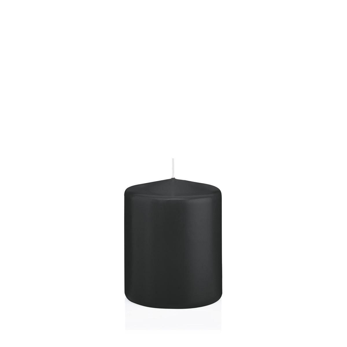 STUMPENKERZEN Schwarz Ø 78 x 100 mm, 8 Stück - Schwarz, Paraffin (8/10cm) - Wiedemann Kerzen