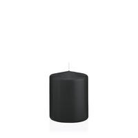 STUMPENKERZEN Schwarz Ø 78 x 100 mm, 8 Stück - Schwarz, Paraffin (8/10cm) - Wiedemann Kerzen