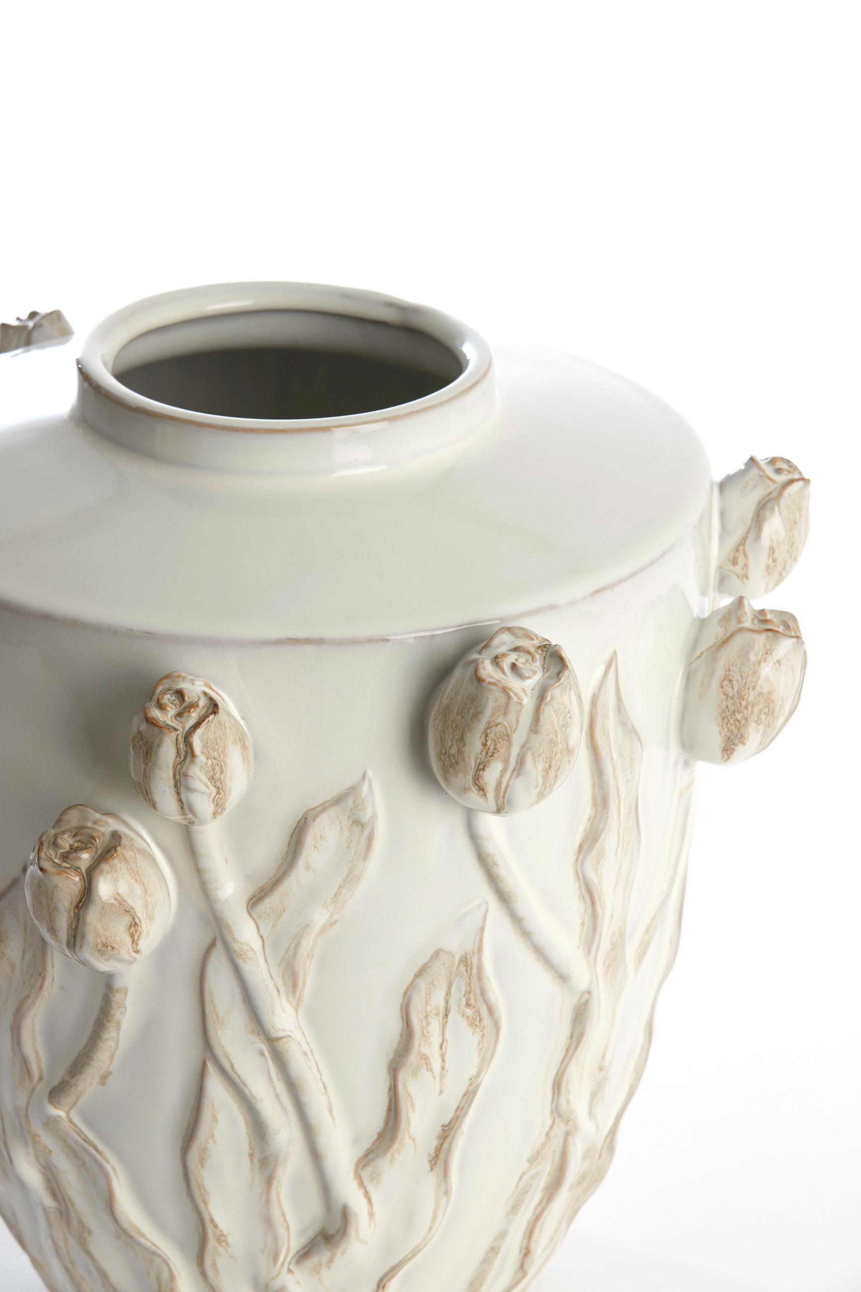VASE Juana Weiß Ø36/36 cm - Weiß, Keramik (36cm) - Light & Living