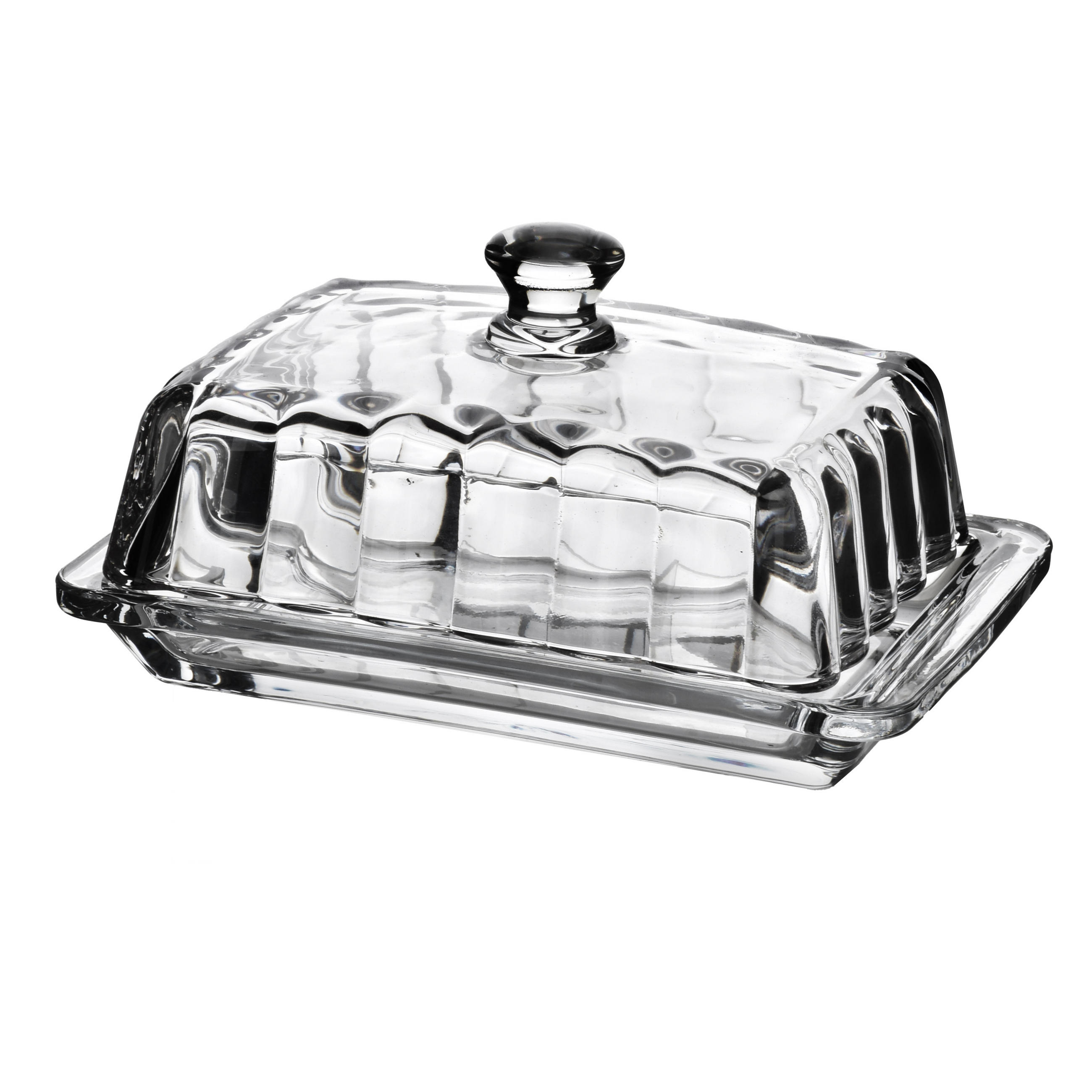 BUTTERDOSE Modern Kitchen Transparent 16,8x11,8x8,5 cm Glas - Transparent, Glas (11.8/8.5/16.8cm) - Mondex