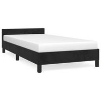 BETTGESTELL Ohne Matratze Schwarz 100/200 Cm Samt - Schwarz, Holz (100/200cm) - vidaXL