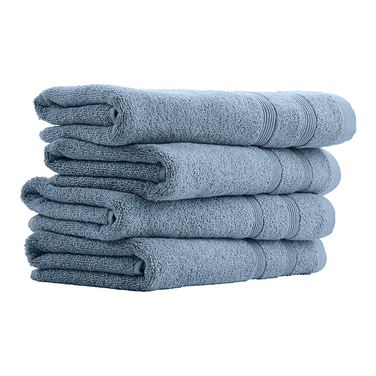 HANDTUCHSET Brooklyn - 4-teilig - 50x100cm - Hellblau - Hellblau, Textil (50/100cm) - Uncover by Schiesser