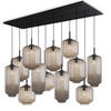 HÄNGELEUCHTE Velo 12-flammig Klar Ø 18/20/25cm - Klar/Schwarz, Glas (25/25/27cm) - s.luce