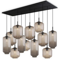 HÄNGELEUCHTE Velo 12-flammig Klar Ø 18/20/25cm - Klar/Schwarz, Glas (25/25/27cm) - s.luce