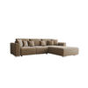 ECKSOFA GUSTO L Monolith 09 Rechts mit Schlaffunktion - Braun, Textil (279/193cm) - Bedante