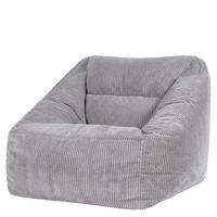 SITZSACK Cord Sessel Natalia - Hellgrau/Grau, Textil (97/73/84cm) - icon