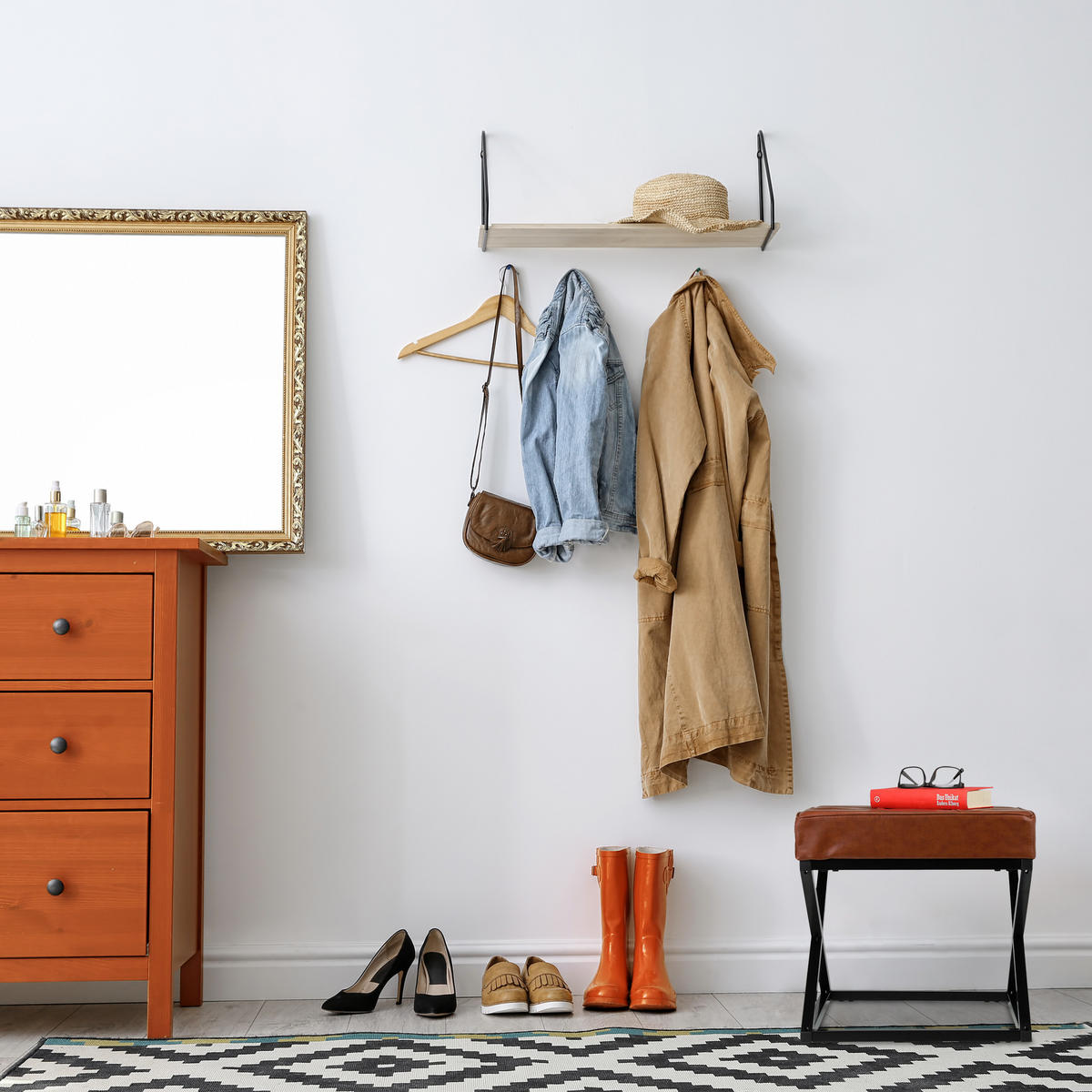 SITZHOCKER - Multicolor, Holzwerkstoff/Kunststoff (41/41/41cm) - Relaxdays