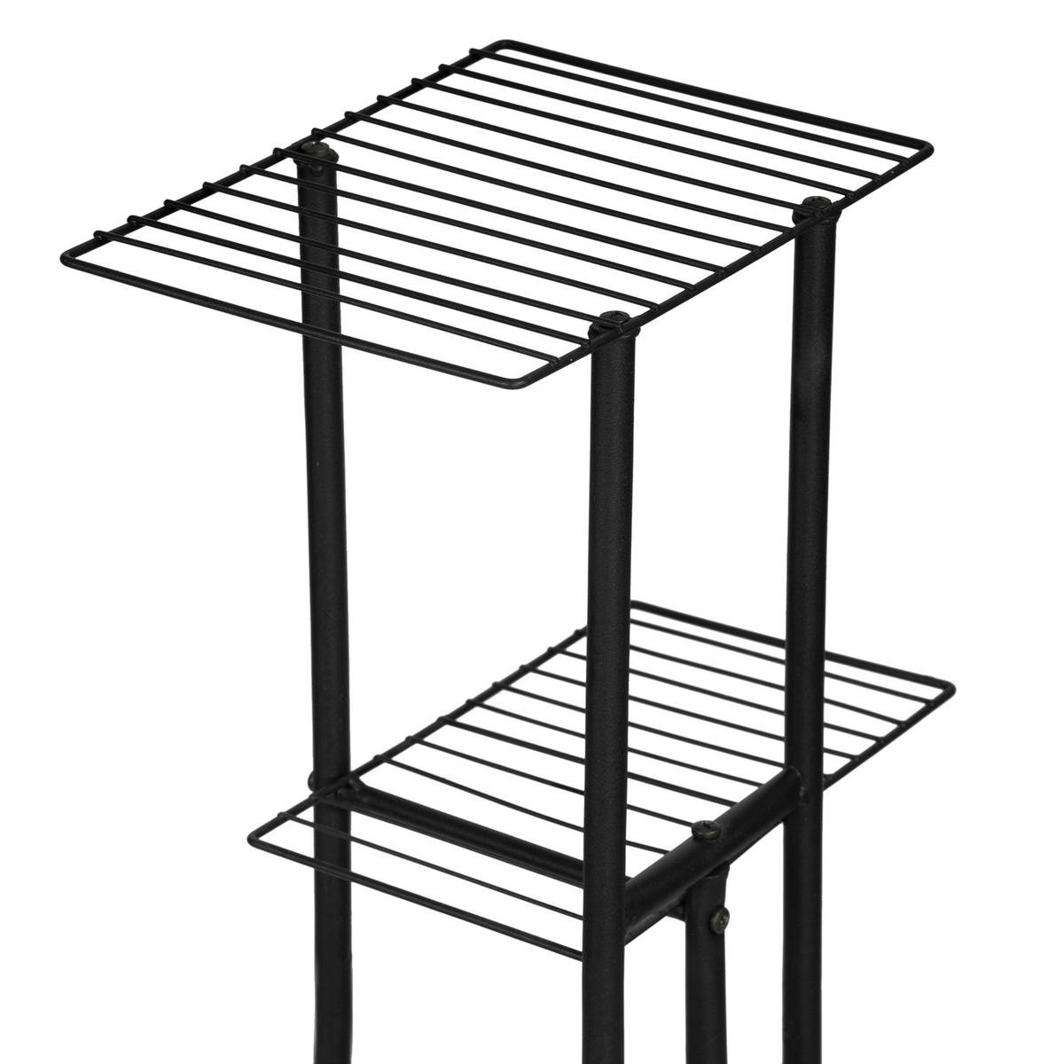PFLANZENREGAL Beek - Schwarz, Metall (43.5/97.5/22cm) - [en.casa]