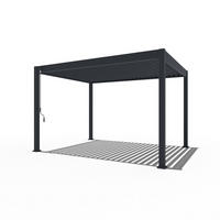 PERGOLA Terrassenüberdachung Superior Aluminium freistehend | 3 x 4 M | Lamellendach anthrazit - Anthrazit, Metall (400/255/300cm) - PergoLine