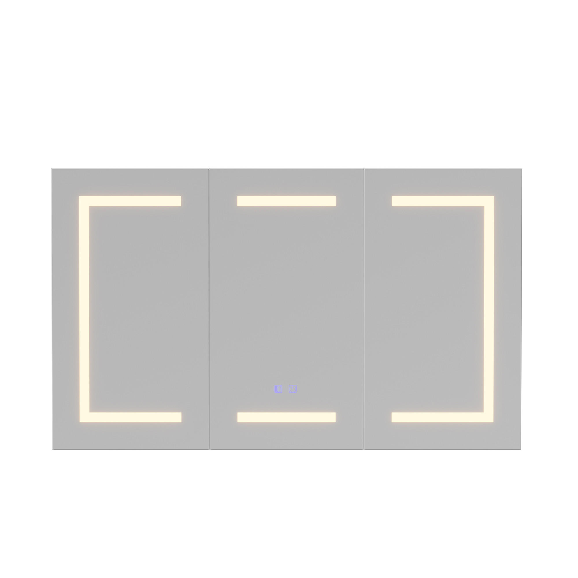 SPEGELSK&Aring;P 100 cm LED, imfri, USB- och pappersfack Vit 60/13.5/100 cm