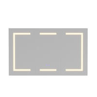 SPIEGELSCHRANK 100 cm LED, Antibeschlag, USB & Papierschlitz - Weiß, Glas (13.5/60/100cm) - SHOPENTRA