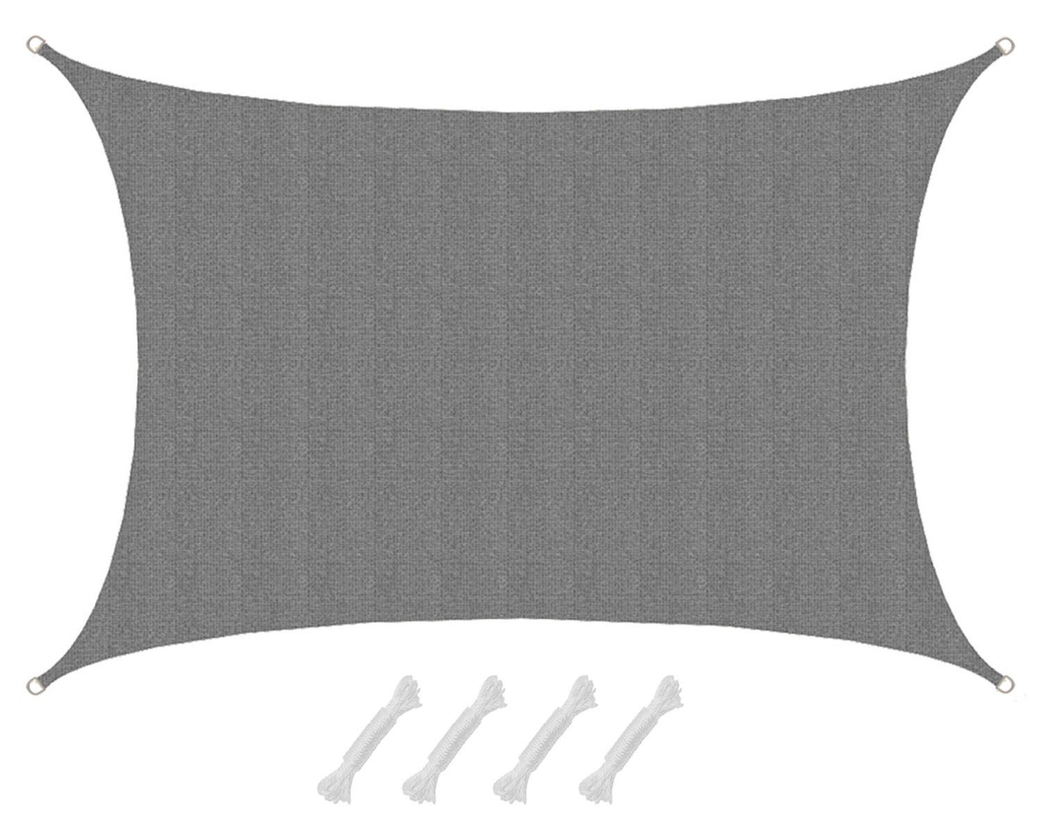 SONNENSEGEL Luftdurchlässig 500/300 cm Grau - Grau, Kunststoff (300/500cm) - Amanka