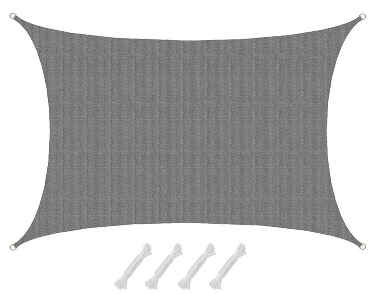 SONNENSEGEL Luftdurchlässig 500/300 cm Grau - Grau, Kunststoff (300/500cm) - Amanka
