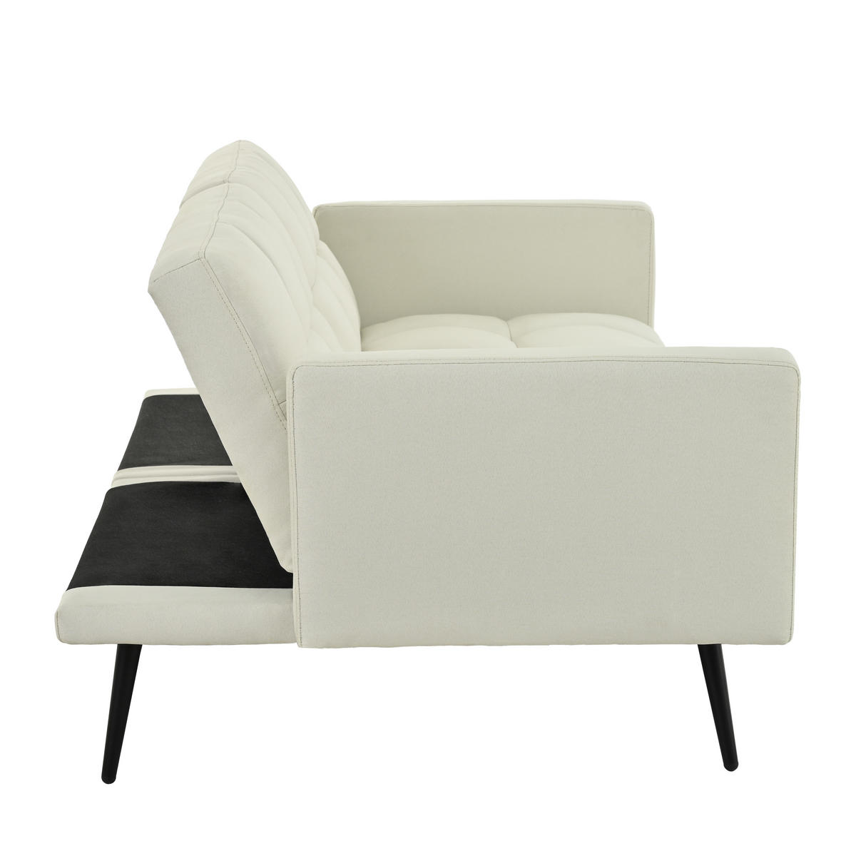 SCHLAFSOFA 146/60/70 cm in Leinenoptik Beige - Beige, Textil (146/70/60cm) - Oxeza