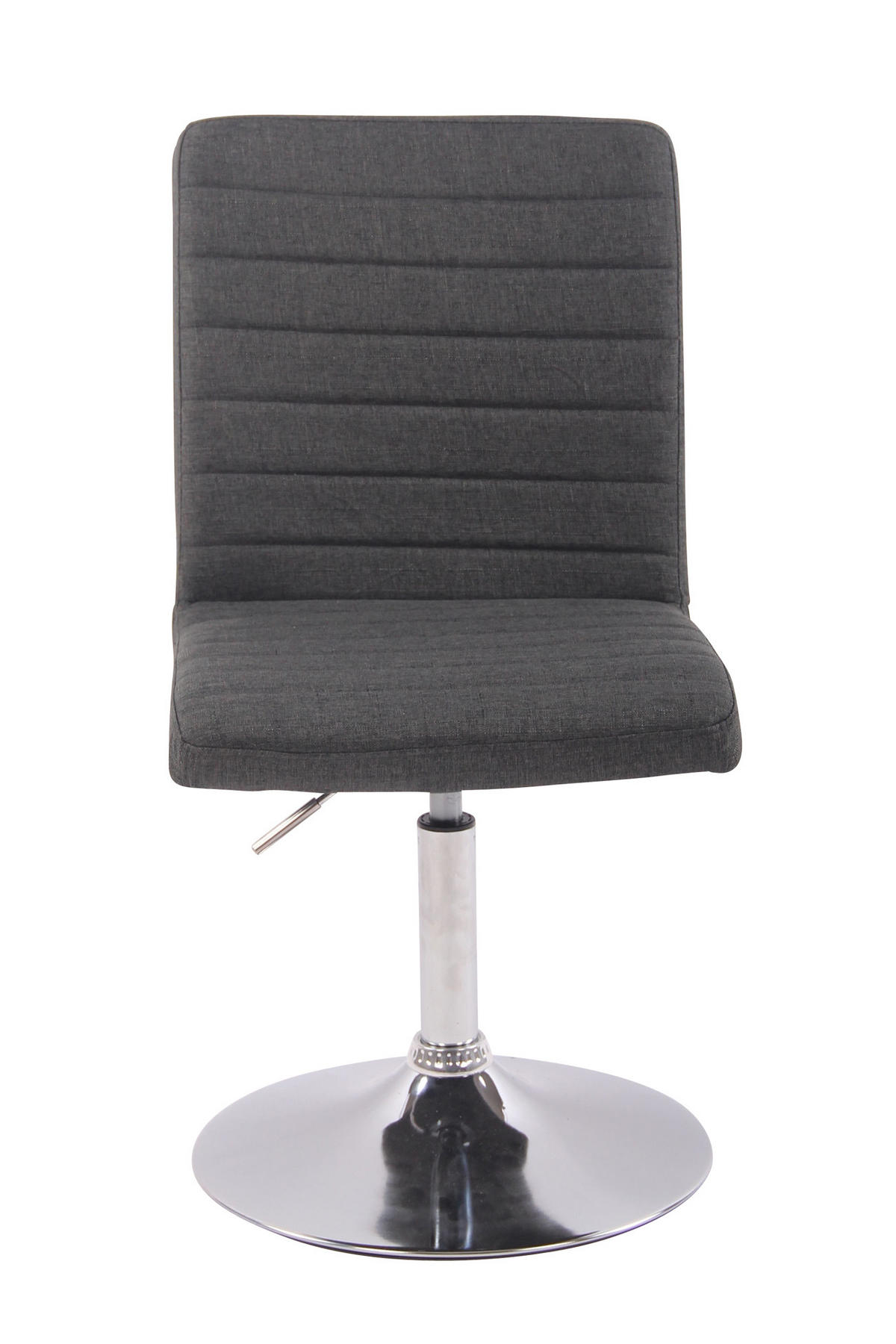 STUHL Stoff dunkelgrau - Chromfarben/Dunkelgrau, Textil/Metall (44/81/60cm) - CLP
