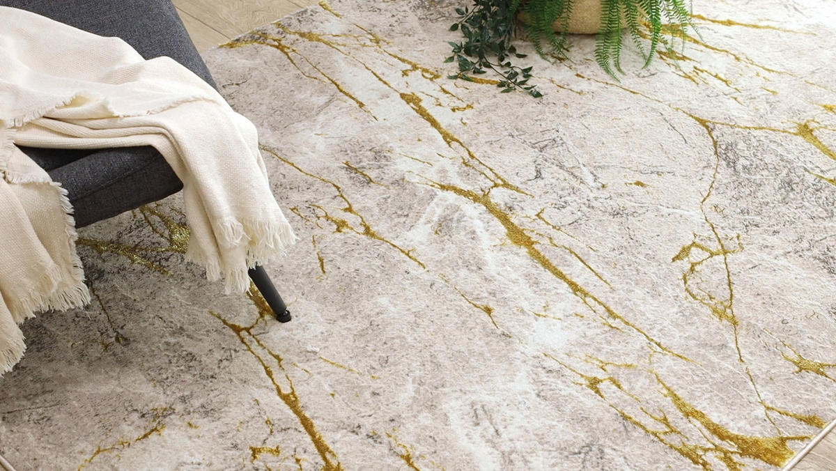 TEPPICH Bliss 140/190 cm - Beige, Textil (140/190cm) - rugsX