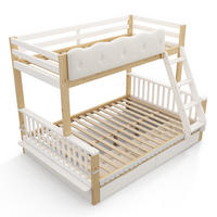 ETAGENBETT 90/140/200 cm DE-32503 mit Wolken-Geländer Weiß/Eiche - Eichefarben, Holz (90/200cm) - ComfortXL