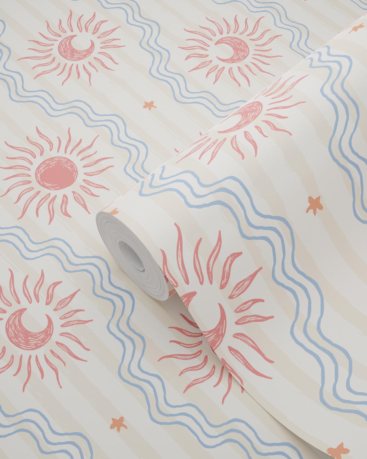 TAPETE Retro-Ornamente 50 x 900 cm - Beige, Papier (50/0.1cm) - ESTAhome
