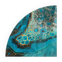 GLASPLATTE für Kamin 100x100 cm - Türkis, Glas (100/100/0.4cm) - TULUP