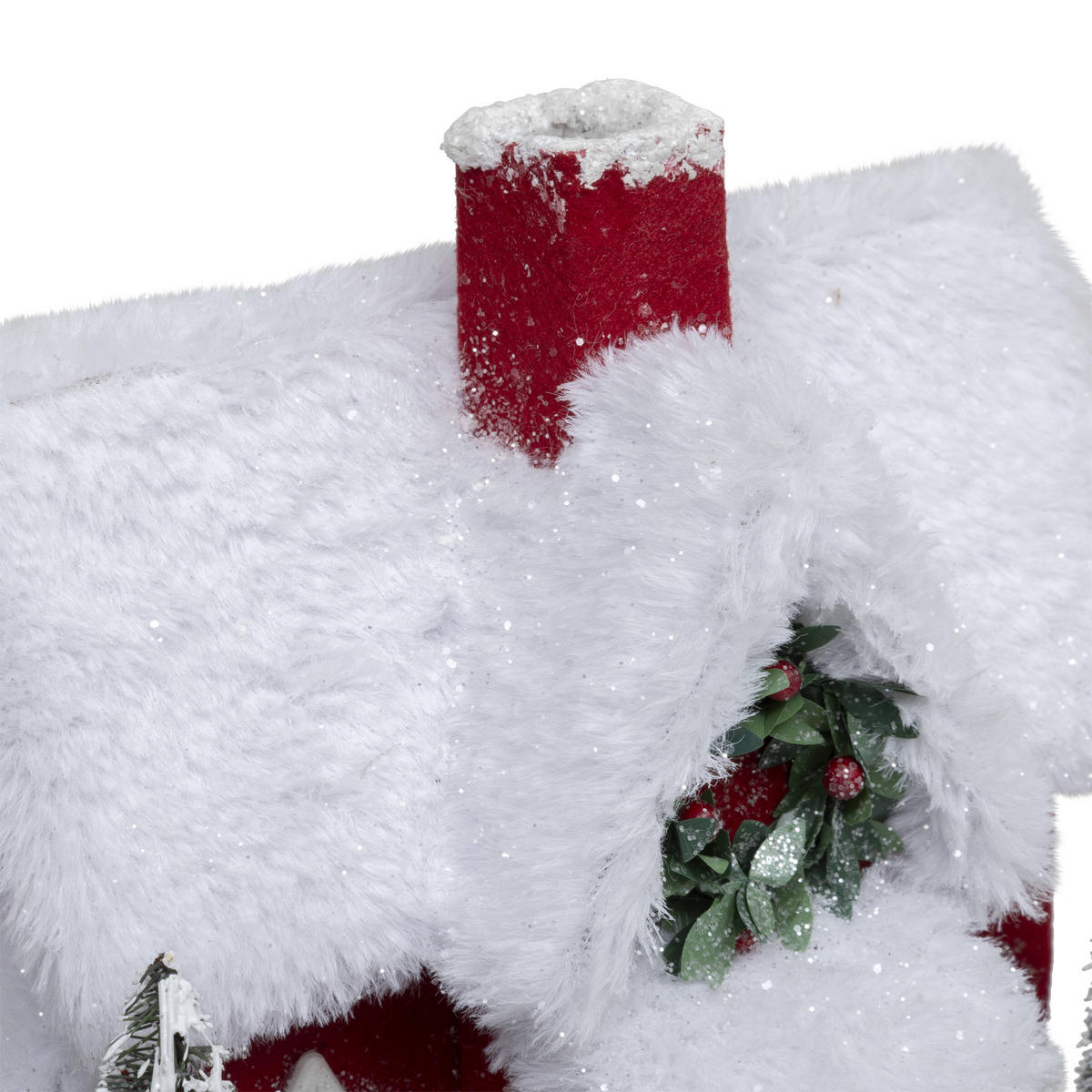 WEIHNACHTSMANNHAUS 24/18,5 cm - Multicolor, Textil (18.5/25.5/24cm) - Atmosphera Createur d´interieur
