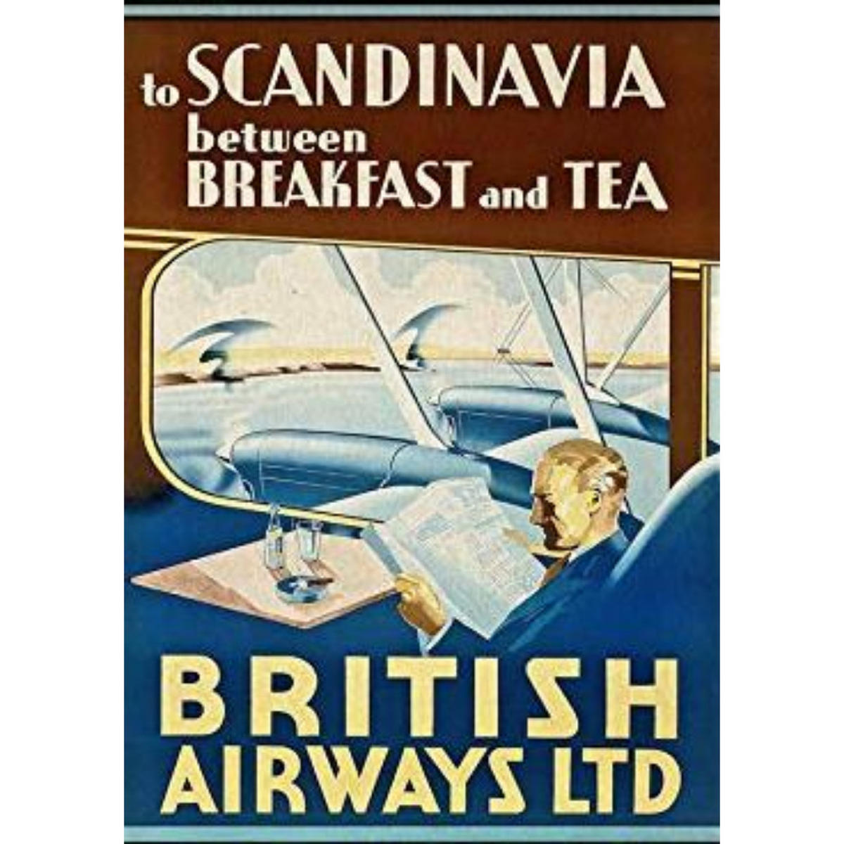 POSTER British Airways A4 Rahmenlos - Klar, Papier (29.7/5/21cm) - Nacnic