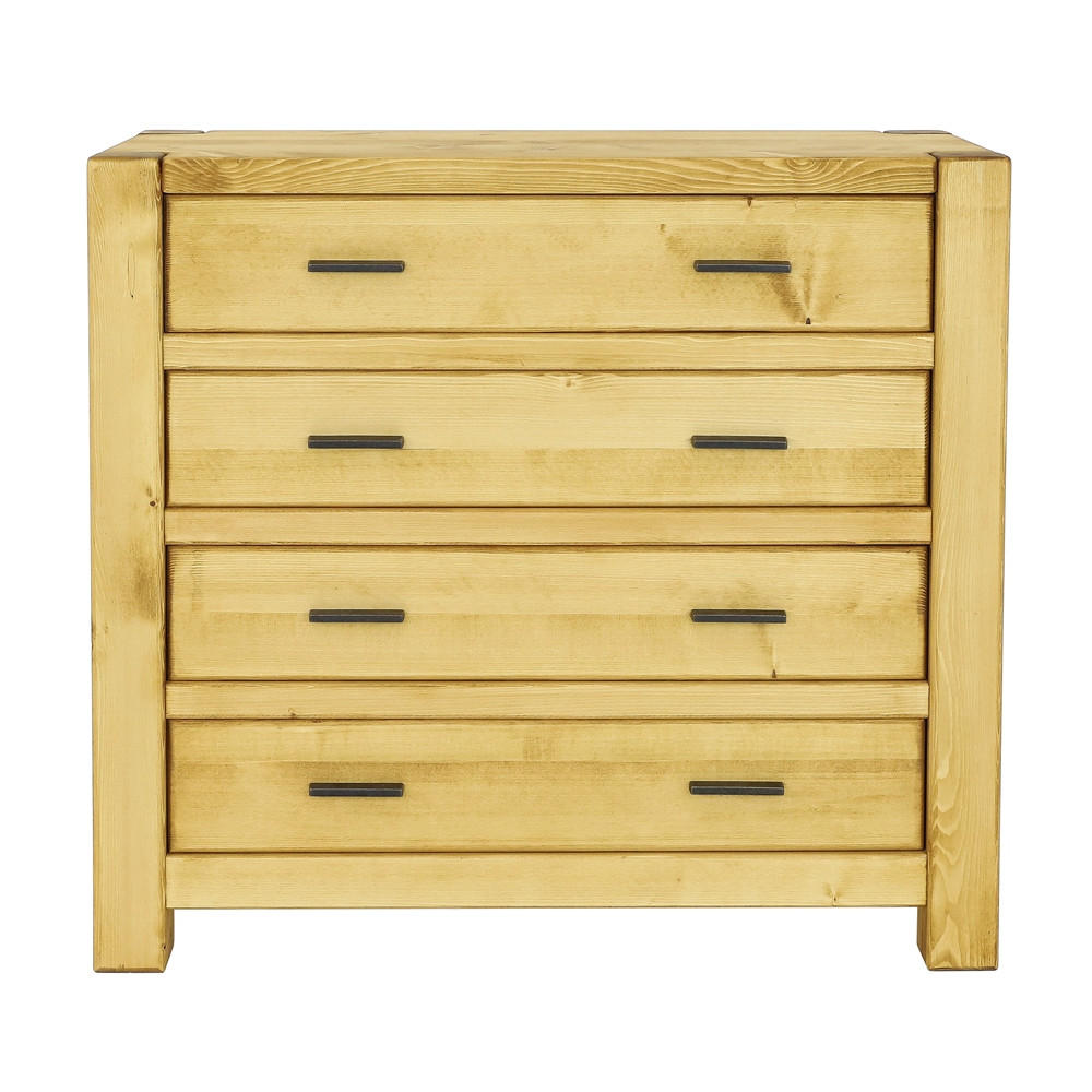 KOMMODE aus Massivholz SARA - Honig, Holz (100/90/48cm) - Seart
