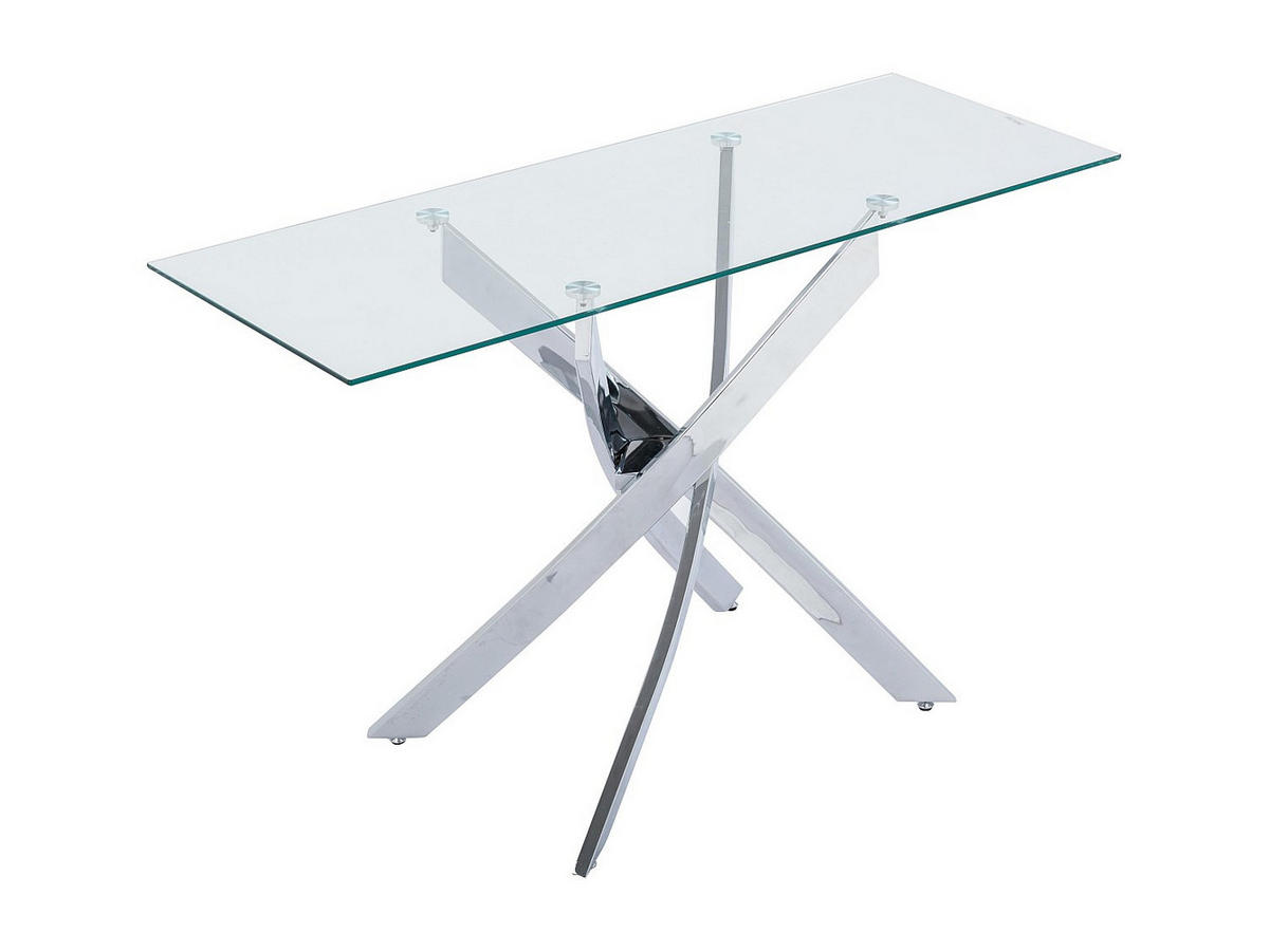 KONSOLENTISCH - 120 cm x 44.5 cm - glas - transparent, silberfarben Cosima - Transparent/Silberfarben, Glas (44.5/120/75cm) - Vente-Unique