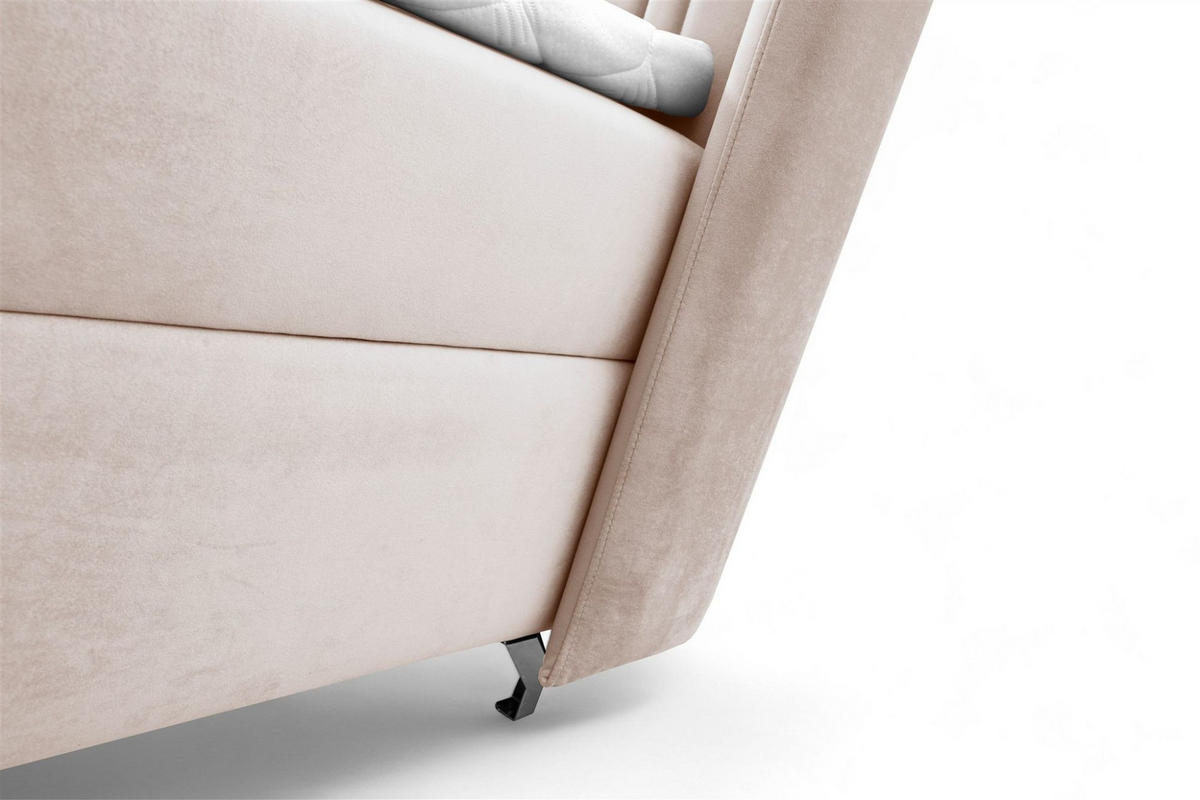 BOXBETT Damien - Creme, Holzwerkstoff/Textil (120/200cm) - Fun Möbel
