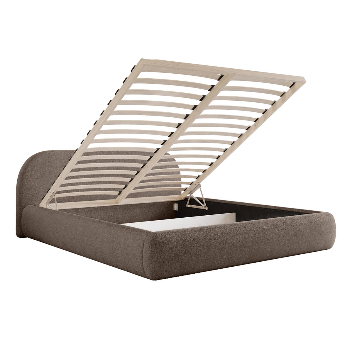 POLSTERBETT Lloret 180x200 cm, Braun - Braun, Textil (200/180cm) - Fedve