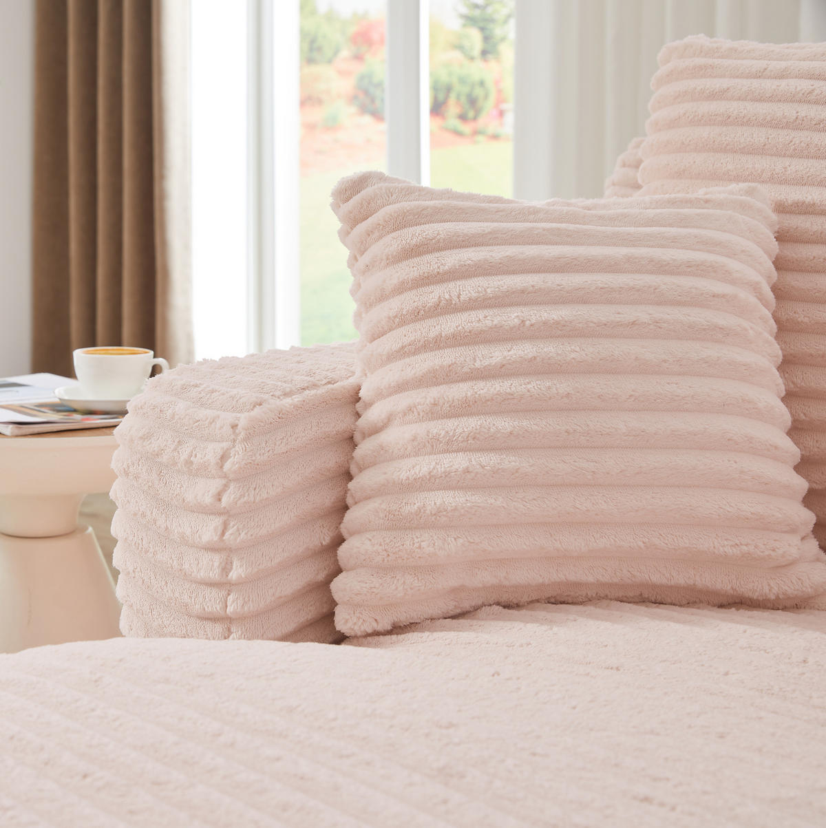 CHAISELONGUE vielseitig nutzbar Cord Pink ohne Montage - Pink, Kunststoff (100/82/166cm) - Meubliv