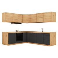 WINKELKÜCHE 240 cm x 200cm- Langen KL25-M240 - in Grau / Artisan Eiche - Eiche Artisan/Grau, Holz (440/212/52cm)