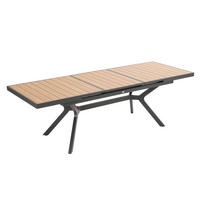 GARTENTISCH ausziehbar 187/250 cm, Grau - Grau, Metall (187/90/77cm) - Oviala