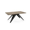 ESSTISCH Vento Chicago Concrete Dunkelgrau / Schwarz 160/260 / 90 / 76cm - Dunkelgrau/Schwarz, Holz/Holzwerkstoff (160/90/76cm) - Feldmann-Wohnen