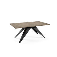 ESSTISCH Vento Chicago Concrete Dunkelgrau / Schwarz 160/260 / 90 / 76cm - Dunkelgrau/Schwarz, Holz/Holzwerkstoff (160/90/76cm) - Feldmann-Wohnen