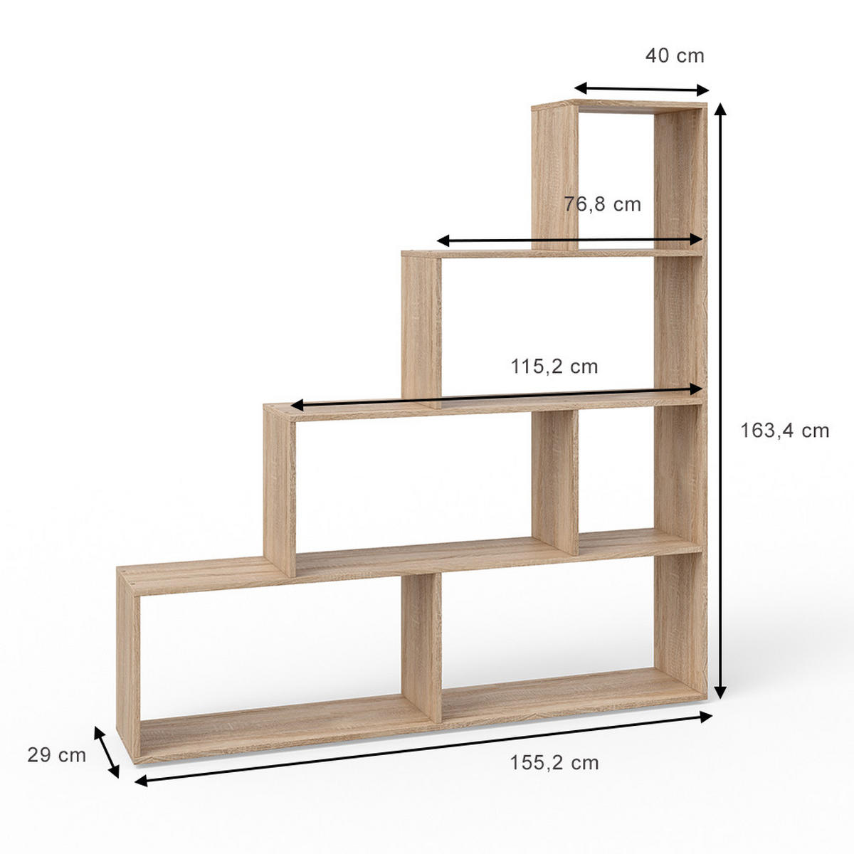 Sonoma Eiche, Holzwerkstoff (163/155/29cm) - Vicco