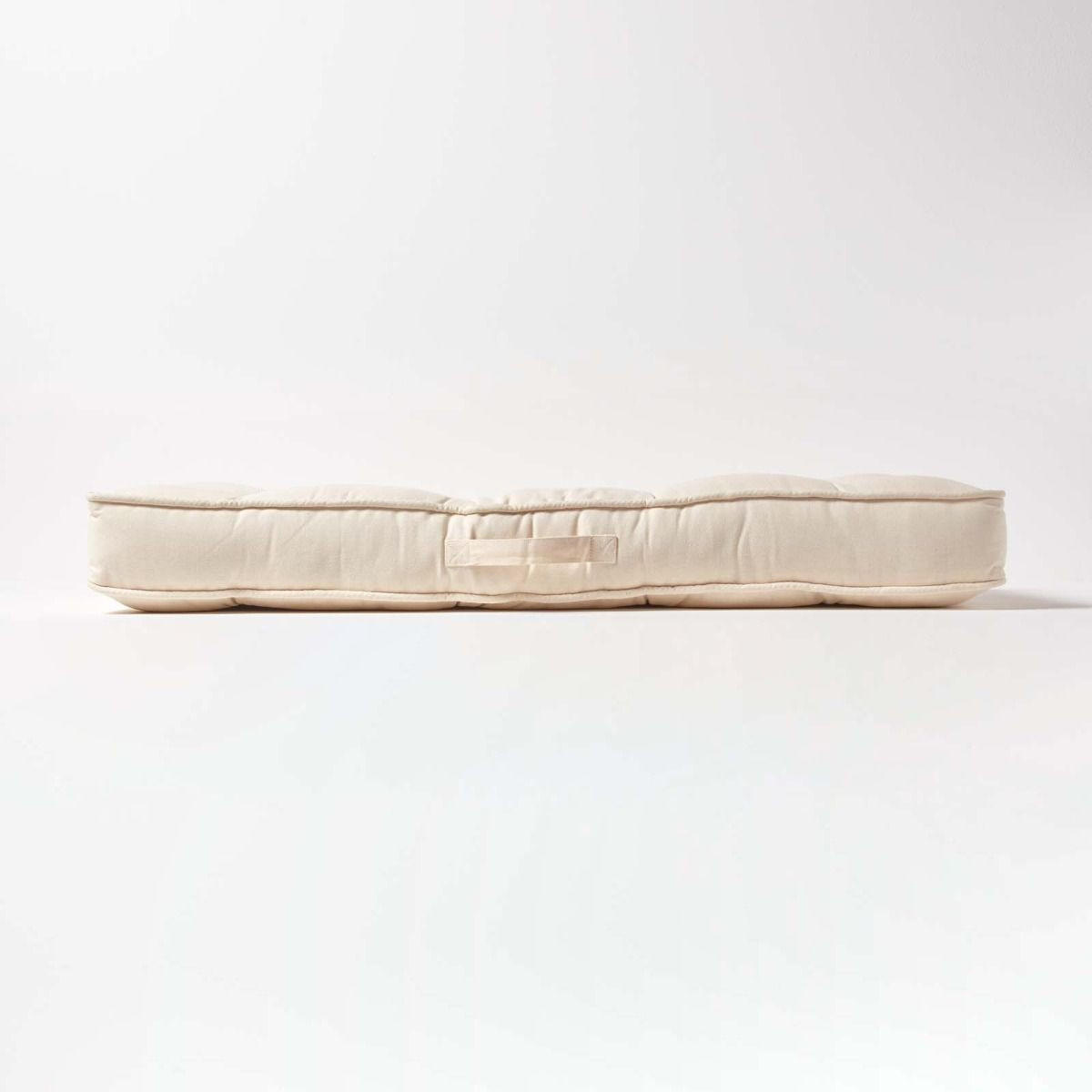 SITZAUFLAGE für Zweisitzer-Sofa 100 x 48 cm – dickes Sitzkissen crème - Creme, Textil (48/100/10cm) - Homescapes