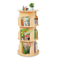 BÜCHERREGAL Drehbar 3 Ebenen Holz 97 cm - Hellbraun, Holzwerkstoff (50/97/50cm)