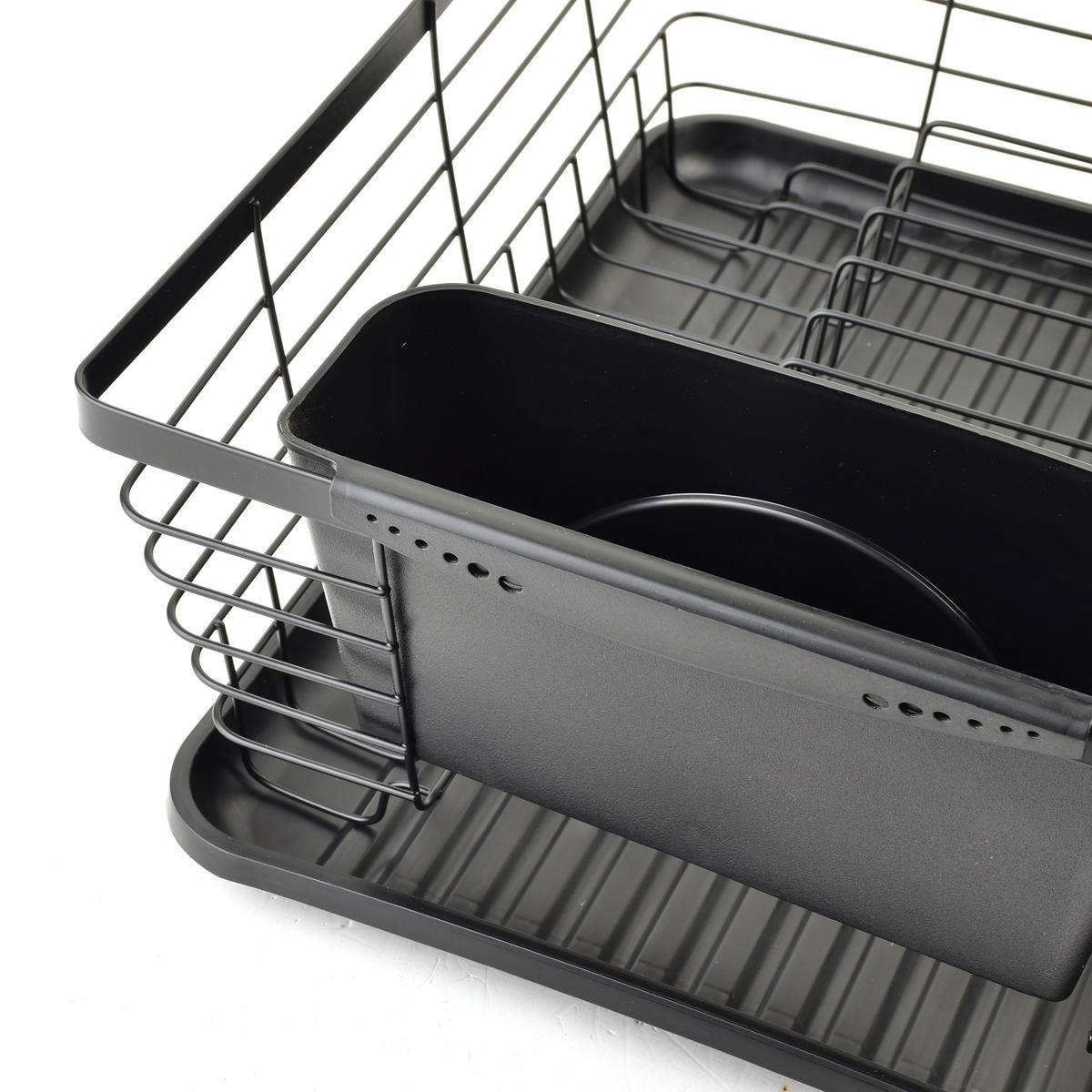 GESCHIRRABTROPFKORB Basic Schwarz 36/30/14 cm Metall - Schwarz, Metall (36/14/30cm) - Mondex