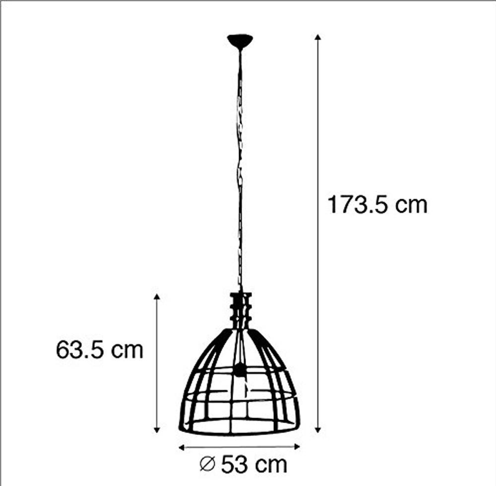 HÄNGELEUCHTE RUDO Ø53x63,5 cm, Metall, Schwarz - Schwarz, Metall (53/53/63.5cm) - Light & Living